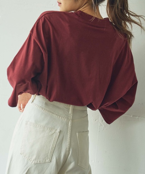 WEGO(ウィゴー)の「WEGO/【ZOZOTOWN&一部店限定】コットンワイドモックネックTシャツ(Tシャツ/カットソー・レディース・ホワイト/ブラック/パープル/ワイン/グリーン/ライトブラウン・FREE)」の21枚目の写真