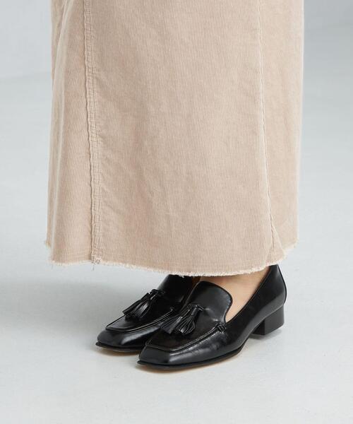 green label relaxing（グリーンレーベルリラクシング）の「リメイク風 フレア コーデュロイ デニム スカート（スカート・レディース・ベージュ/モカ/コバルトブルー・38/36）」の15枚目の写真