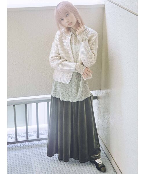 merry jenny（メリージェニー）の「Foilニットカーディガン（カーディガン/ボレロ・レディース・シルバー/ゴールド・FREE）」の17枚目の写真