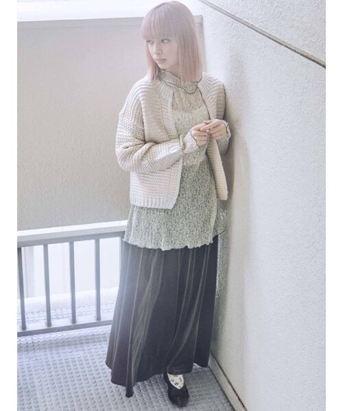 merry jenny（メリージェニー）の「Foilニットカーディガン（カーディガン/ボレロ・レディース・シルバー/ゴールド・FREE）」の21枚目の写真