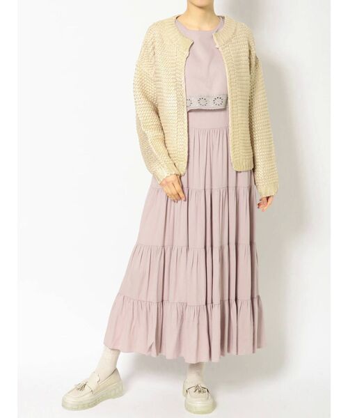 merry jenny（メリージェニー）の「Foilニットカーディガン（カーディガン/ボレロ・レディース・シルバー/ゴールド・FREE）」の9枚目の写真