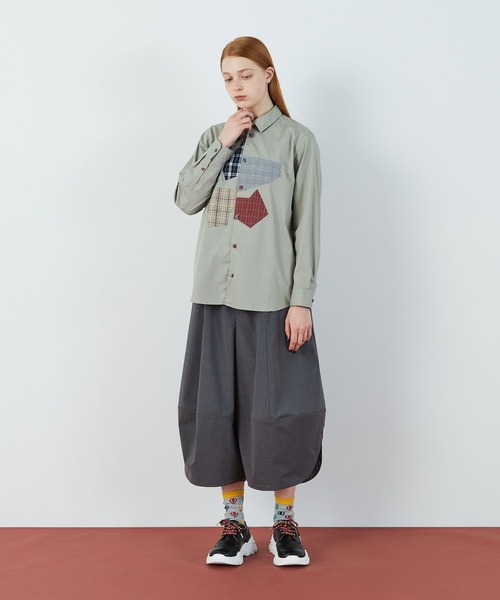 FRAPBOIS(フラボア)の「マップシャツ(シャツ/ブラウス・レディース・ホワイト/グレー・2/1/3)」の18枚目の写真