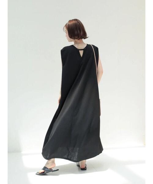 AMERICAN HOLIC（アメリカンホリック）の「Aラインノースリーブワンピース（ワンピース・レディース・ブラック/ブルーグリーン・M/L）」の3枚目の写真