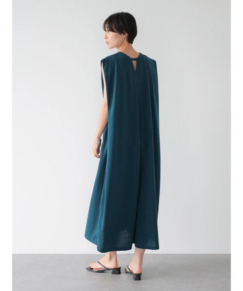 AMERICAN HOLIC（アメリカンホリック）の「Aラインノースリーブワンピース（ワンピース・レディース・ブラック/ブルーグリーン・M/L）」の4枚目の写真