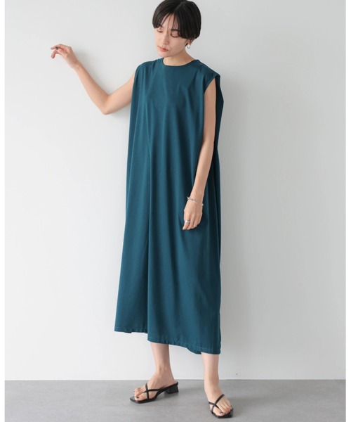 AMERICAN HOLIC（アメリカンホリック）の「Aラインノースリーブワンピース（ワンピース・レディース・ブラック/ブルーグリーン・M/L）」の6枚目の写真