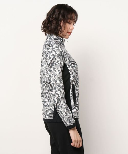 MUNSINGWEAR(マンシングウェア)の「【 ENVOY / エンボイ 】デジカモプリント ストレッチブルゾン レディース ウェア ジャケット ブルゾン ゴルフ スポーツ(ブルゾン・レディース・カーキ/ブラック・XL/M/L)」の3枚目の写真