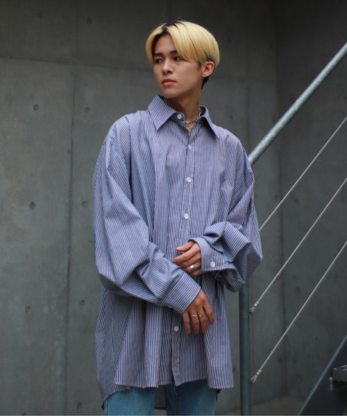 ASTRAL（アストラル）の「【Astral】stripe long sleeve shirt（シャツ/ブラウス・メンズ・スカイブルー/ブラック・ONE SIZE）」の7枚目の写真