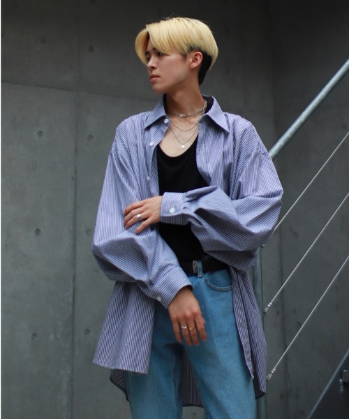 ASTRAL（アストラル）の「【Astral】stripe long sleeve shirt（シャツ/ブラウス・メンズ・スカイブルー/ブラック・ONE SIZE）」の16枚目の写真