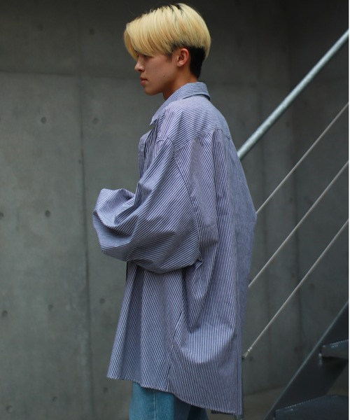 ASTRAL（アストラル）の「【Astral】stripe long sleeve shirt（シャツ/ブラウス・メンズ・スカイブルー/ブラック・ONE SIZE）」の10枚目の写真