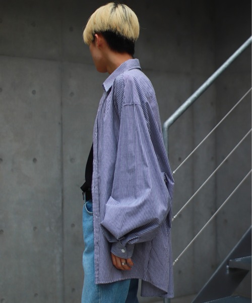 ASTRAL（アストラル）の「【Astral】stripe long sleeve shirt（シャツ/ブラウス・メンズ・スカイブルー/ブラック・ONE SIZE）」の12枚目の写真