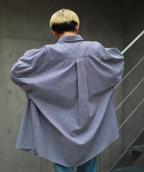 ASTRAL（アストラル）の「【Astral】stripe long sleeve shirt（シャツ/ブラウス・メンズ・スカイブルー/ブラック・ONE SIZE）」の3枚目の写真