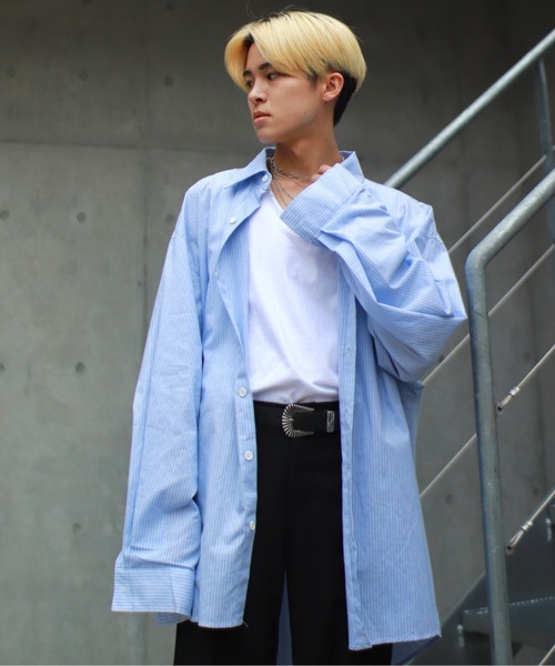 ASTRAL（アストラル）の「【Astral】stripe long sleeve shirt（シャツ/ブラウス・メンズ・スカイブルー/ブラック・ONE SIZE）」の15枚目の写真