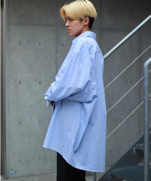 ASTRAL（アストラル）の「【Astral】stripe long sleeve shirt（シャツ/ブラウス・メンズ・スカイブルー/ブラック・ONE SIZE）」の17枚目の写真