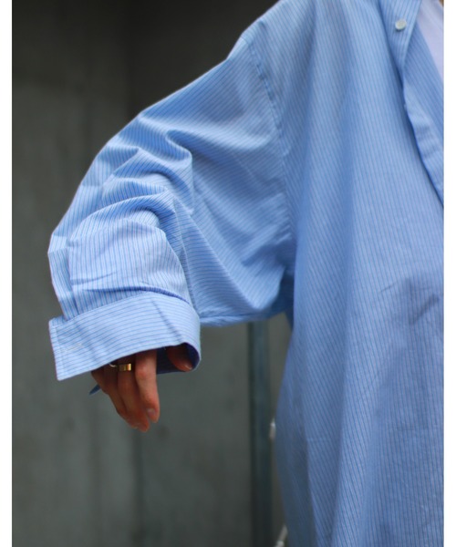 ASTRAL（アストラル）の「【Astral】stripe long sleeve shirt（シャツ/ブラウス・メンズ・スカイブルー/ブラック・ONE SIZE）」の4枚目の写真