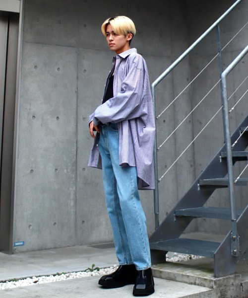 ASTRAL（アストラル）の「【Astral】stripe long sleeve shirt（シャツ/ブラウス・メンズ・スカイブルー/ブラック・ONE SIZE）」の18枚目の写真