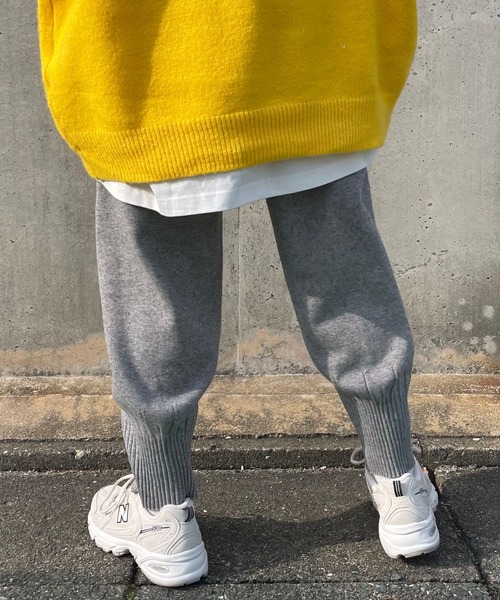 relax knit pants / リラックスな履き心地なウエストゴムニット