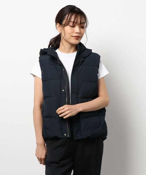 Grand PARK（グランドパーク）の「タフタダウンベスト（ダウンベスト・レディース・チャコールグレー/ライトグレー/ブラウン/ネイビー・FREE）」の17枚目の写真