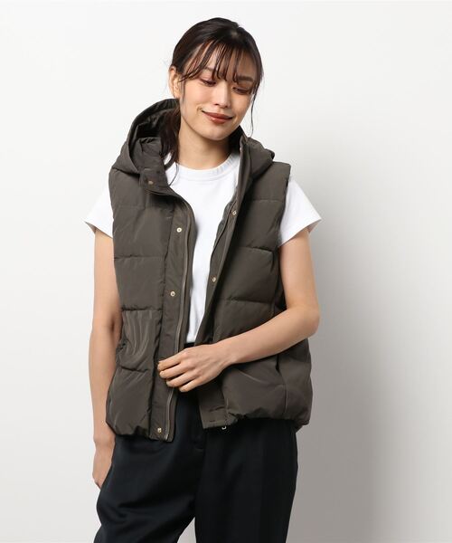 Grand PARK（グランドパーク）の「タフタダウンベスト（ダウンベスト・レディース・チャコールグレー/ライトグレー/ブラウン/ネイビー・FREE）」の18枚目の写真