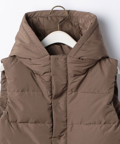 Grand PARK（グランドパーク）の「タフタダウンベスト（ダウンベスト・レディース・チャコールグレー/ライトグレー/ブラウン/ネイビー・FREE）」の9枚目の写真