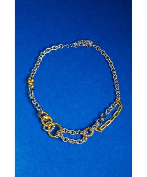 mou(モウ)の「【Na.moda】By color random chain necklace(ネックレス・レディース・シルバー×ゴールド・FREE)」の4枚目の写真