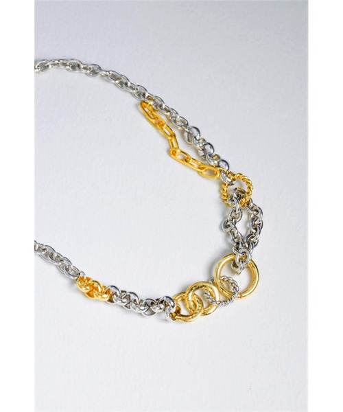 mou(モウ)の「【Na.moda】By color random chain necklace(ネックレス・レディース・シルバー×ゴールド・FREE)」の8枚目の写真