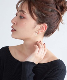 ラメ封入フープイヤリング