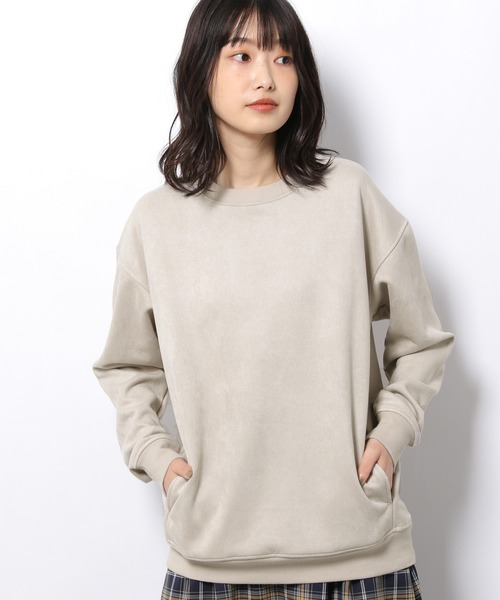LAKOLE（ラコレ）の「【UNISEX】シルキータッチエコスエードプルオーバー / 228845（スウェット・メンズ・パープル/ライトグレー/ライトグリーン/ピンク/ブルー・MEDIUM/SMALL/LARGE/X-LARGE）」の2枚目の写真