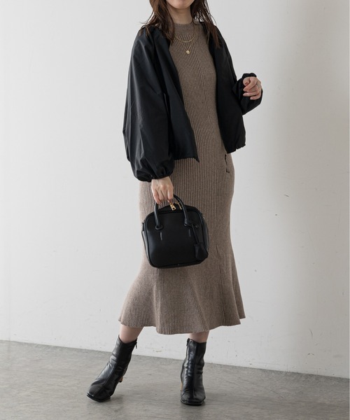 natural couture(ナチュラルクチュール)の「ちょっとモードなたっぷりギャザーブルゾン(ブルゾン・レディース・ブラック/カーキ/ベージュ/ピンク・FREE)」の10枚目の写真