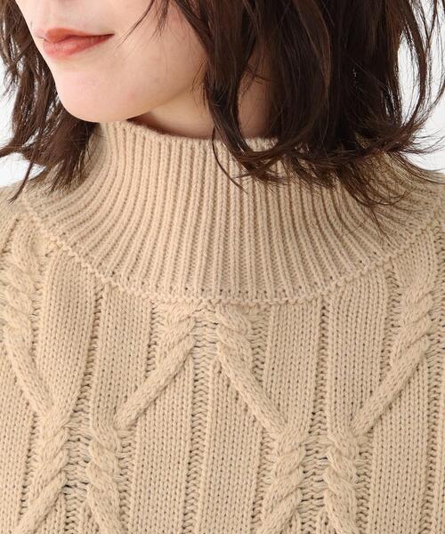 SHOO・LA・RUE（シューラルー）の「◆フリンジバルキーケーブルニットベスト（ベスト・レディース・ブラック/グリーン/ナチュラル・02/03）」の5枚目の写真