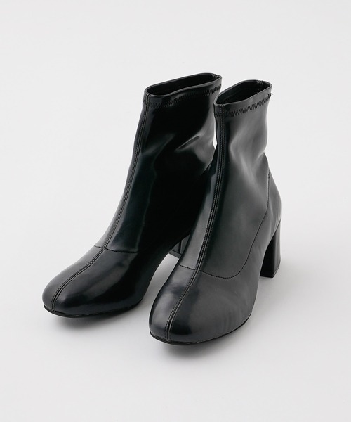 one after another NICE CLAUP(ワンアフターアナザーナイスクラップ)の「ストレッチショートブーツ(ブーツ・レディース・オフホワイト/ブラック/ベージュ・SMALL/MEDIUM/LARGE)」の8枚目の写真