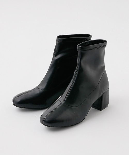 one after another NICE CLAUP(ワンアフターアナザーナイスクラップ)の「ストレッチショートブーツ(ブーツ・レディース・オフホワイト/ブラック/ベージュ・SMALL/MEDIUM/LARGE)」の12枚目の写真