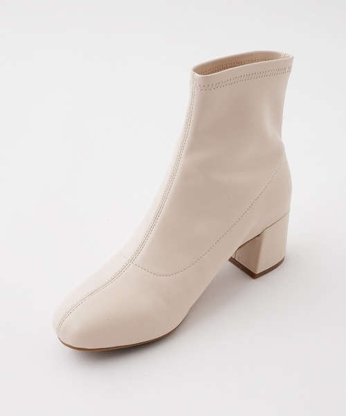 one after another NICE CLAUP(ワンアフターアナザーナイスクラップ)の「ストレッチショートブーツ(ブーツ・レディース・オフホワイト/ブラック/ベージュ・SMALL/MEDIUM/LARGE)」の20枚目の写真