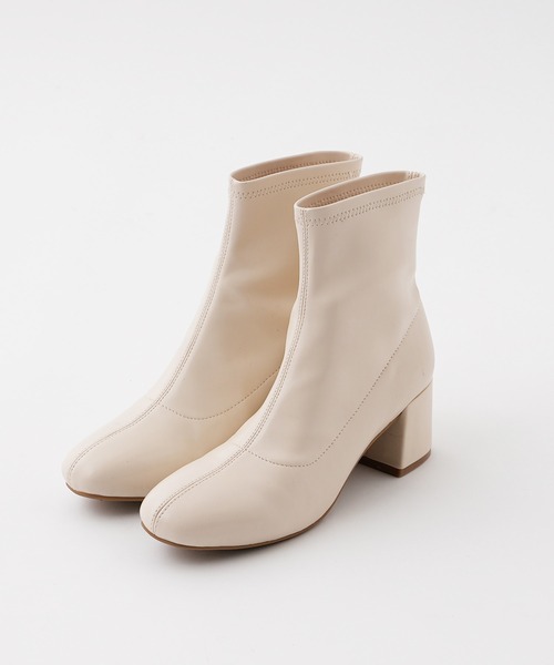 one after another NICE CLAUP(ワンアフターアナザーナイスクラップ)の「ストレッチショートブーツ(ブーツ・レディース・オフホワイト/ブラック/ベージュ・SMALL/MEDIUM/LARGE)」の19枚目の写真