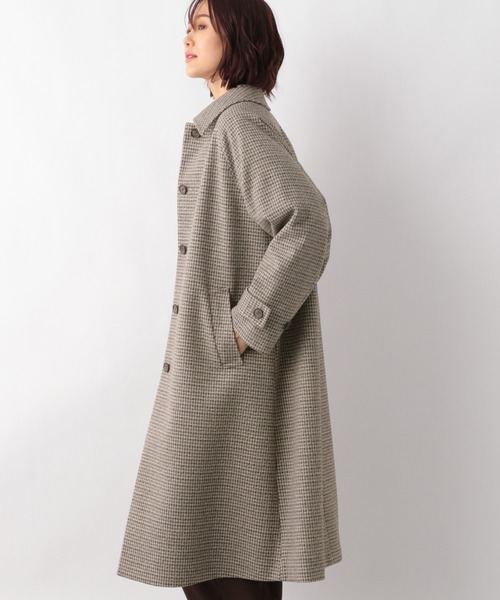 GLOBAL WORK（グローバルワーク）の「軽やかストレッチステンカラーコート/947221（ダッフルコート・レディース・グレー系その他6/ライトベージュ/アイボリー/ダークブラウン・MEDIUM/LARGE）」の19枚目の写真