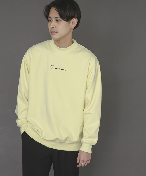 SENSE OF PLACE by URBAN RESEARCH(センスオブプレイスバイアーバンリサーチ)の「エコスエードシシュウカラースウェットシャツ(スウェット・メンズ・ブラック/ライトベージュ/ブルー/ベージュ/イエロー/ミント・X-LARGE/LARGE/MEDIUM)」の8枚目の写真
