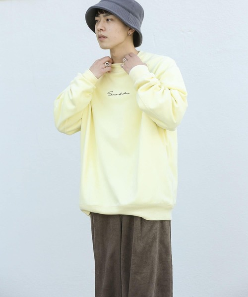 SENSE OF PLACE by URBAN RESEARCH(センスオブプレイスバイアーバンリサーチ)の「エコスエードシシュウカラースウェットシャツ(スウェット・メンズ・ブラック/ライトベージュ/ブルー/ベージュ/イエロー/ミント・X-LARGE/LARGE/MEDIUM)」の13枚目の写真