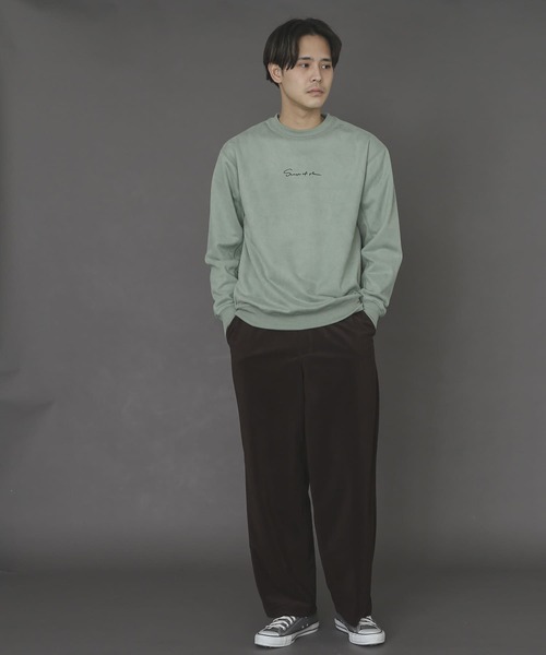 SENSE OF PLACE by URBAN RESEARCH(センスオブプレイスバイアーバンリサーチ)の「エコスエードシシュウカラースウェットシャツ(スウェット・メンズ・ブラック/ライトベージュ/ブルー/ベージュ/イエロー/ミント・X-LARGE/LARGE/MEDIUM)」の17枚目の写真