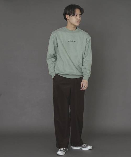 SENSE OF PLACE by URBAN RESEARCH(センスオブプレイスバイアーバンリサーチ)の「エコスエードシシュウカラースウェットシャツ(スウェット・メンズ・ブラック/ライトベージュ/ブルー/ベージュ/イエロー/ミント・X-LARGE/LARGE/MEDIUM)」の18枚目の写真