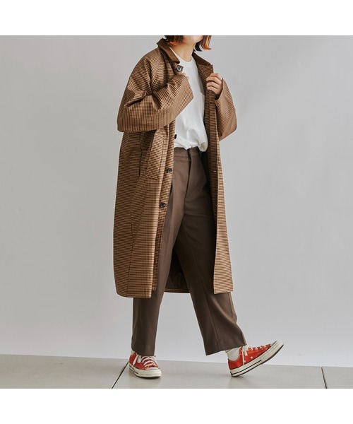  jeansコーデュロイチェックコート jeansコーデュロイチェックコート チェック柄コートでスタイル