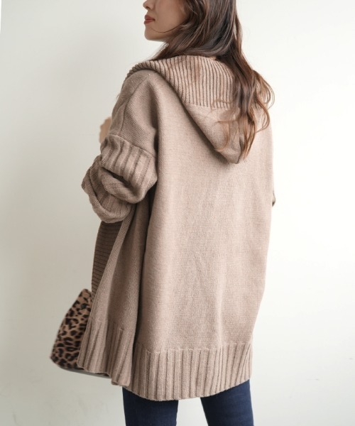 Futier land（フューティアランド）の「アームリブロングニットコーディガン（カーディガン/ボレロ・レディース・ネイビー/グレー/モカ・FREE）」の17枚目の写真