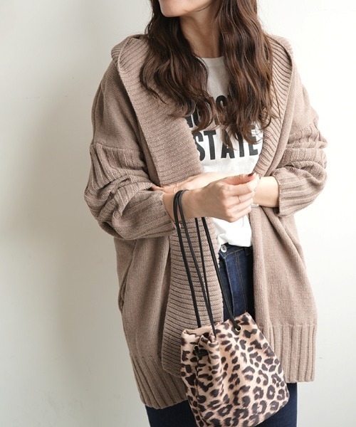 Futier land（フューティアランド）の「アームリブロングニットコーディガン（カーディガン/ボレロ・レディース・ネイビー/グレー/モカ・FREE）」の12枚目の写真