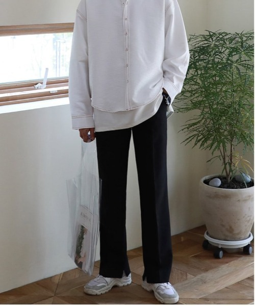 ASCLO(エジュクロ)の「ASCLO センタープレスワイドスラックス(スラックス・メンズ・ブラック・MEDIUM/LARGE)」の6枚目の写真