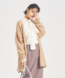 Rouge vif | 獣毛混ニットガウン(カーディガン/ボレロ)