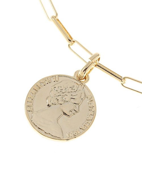 SLOBE IENA（スローブイエナ）の「SLOBE IENA コインネックレス（ネックレス・レディース・ゴールド・FREE）」の4枚目の写真