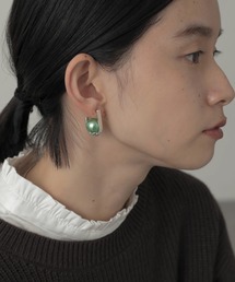 パール×カーブメタルピアス