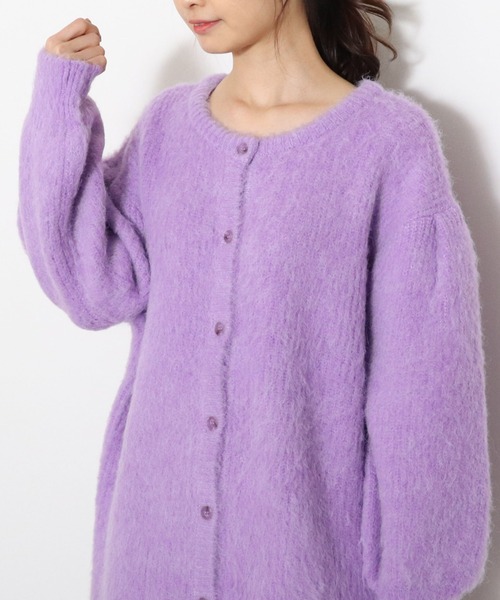 archives（アルシーヴ）の「【限定item】クルーネックカ－ディガン（カーディガン/ボレロ・レディース・ベージュ/パープル/グリーン・MEDIUM）」の3枚目の写真