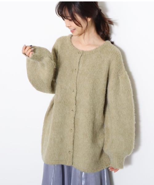archives（アルシーヴ）の「【限定item】クルーネックカ－ディガン（カーディガン/ボレロ・レディース・ベージュ/パープル/グリーン・MEDIUM）」の7枚目の写真