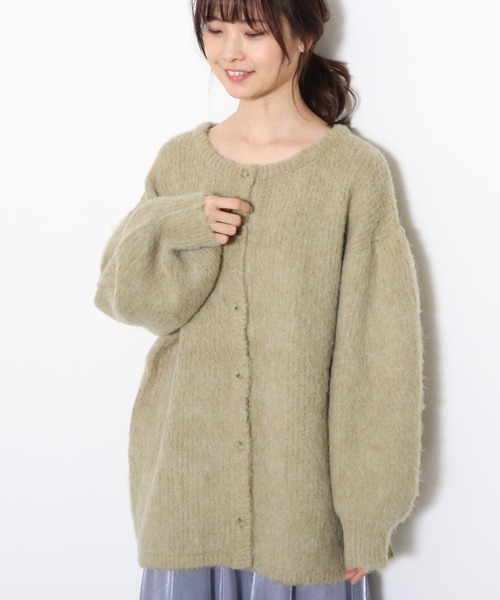 archives（アルシーヴ）の「【限定item】クルーネックカ－ディガン（カーディガン/ボレロ・レディース・ベージュ/パープル/グリーン・MEDIUM）」の8枚目の写真