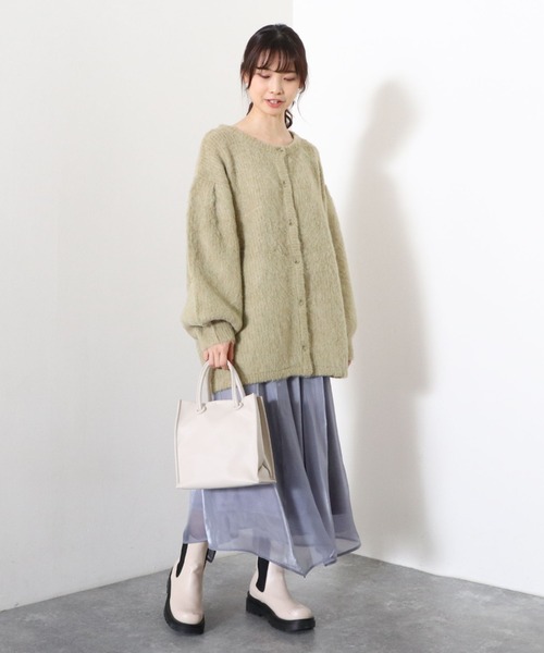 archives（アルシーヴ）の「【限定item】クルーネックカ－ディガン（カーディガン/ボレロ・レディース・ベージュ/パープル/グリーン・MEDIUM）」の9枚目の写真