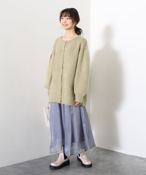 archives（アルシーヴ）の「【限定item】クルーネックカ－ディガン（カーディガン/ボレロ・レディース・ベージュ/パープル/グリーン・MEDIUM）」の10枚目の写真